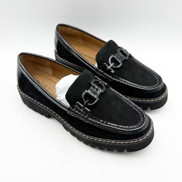 Donald Pliner Womens Helio Loafer EU 37 US 6.5M Black Calf Suede NWOB - Picture 6 of 13